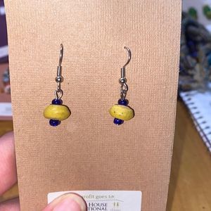 Handcrafted Ghana Krobo Bead Earrings Bought in Ghana New